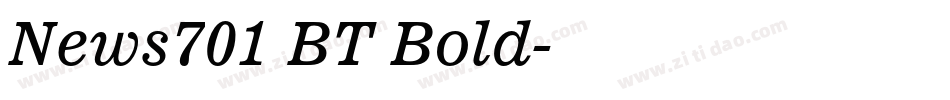 News701 BT Bold字体转换